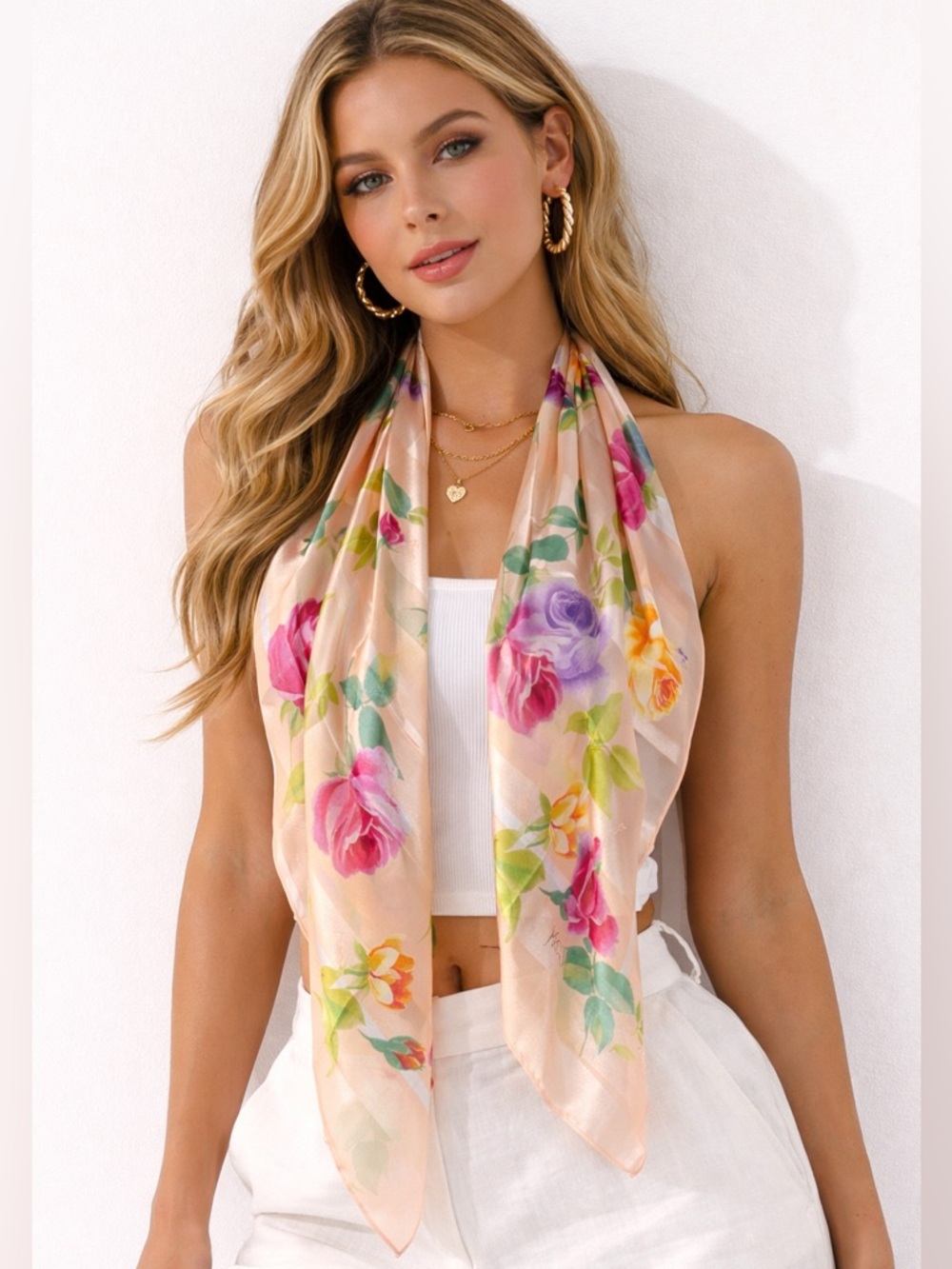 NWT Yves Saint Laurent YSL Silk Scarf